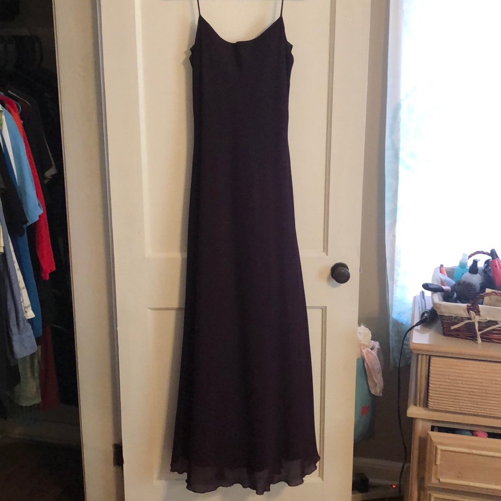 Purple floor length dress